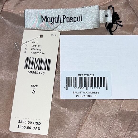 Magali Pascal Ballet Maxi Dress Peony Pink Small Anthropologie - Picture 13 of 15